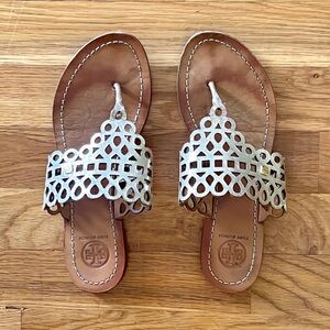 Tory Burch Perforated Sandals, size 6